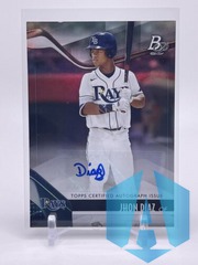 2021 Bowman Platinum Jhon Diaz Auto Top Prospects #TOP-28 Rays
